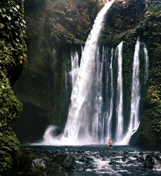 wisata tui kelep waterfall lombok